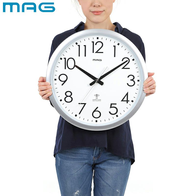 MAG(マグ) アナログ大型電波壁掛け時計 ウエーブ420