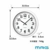 MAG(マグ) 電波防塵防水掛時計 ナヤ W-734