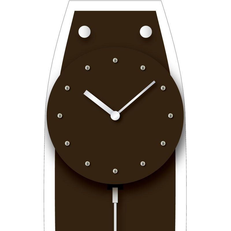 メーカー直販 名入れ ガラス 振り子 壁掛け時計 ニューライフ 名前 メッセージ 結婚 記念日 入籍 新築 引っ越し リフォーム 友達 ママ友 会社 おしゃれ お祝い 贈り物 ギフト 記念品 W 747 Co ブラウン 1台 時計専門店 Noashop