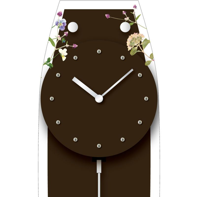 MAG(マグ) 名入れ壁掛け時計 「ブーケ」 W-783-CO BR-Z_116　花束　贈り物　フラワーショップ　フラワーモチーフ　お花　ガーデン　ガーデニング