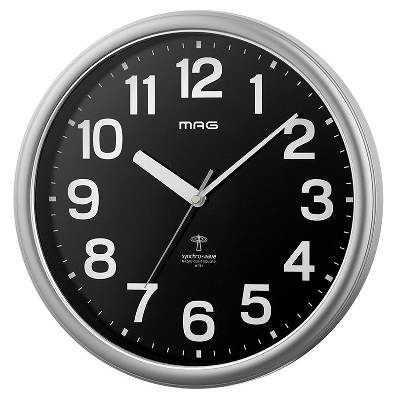 MAG(マグ) 電波壁掛け時計 ナオス W-781　正面