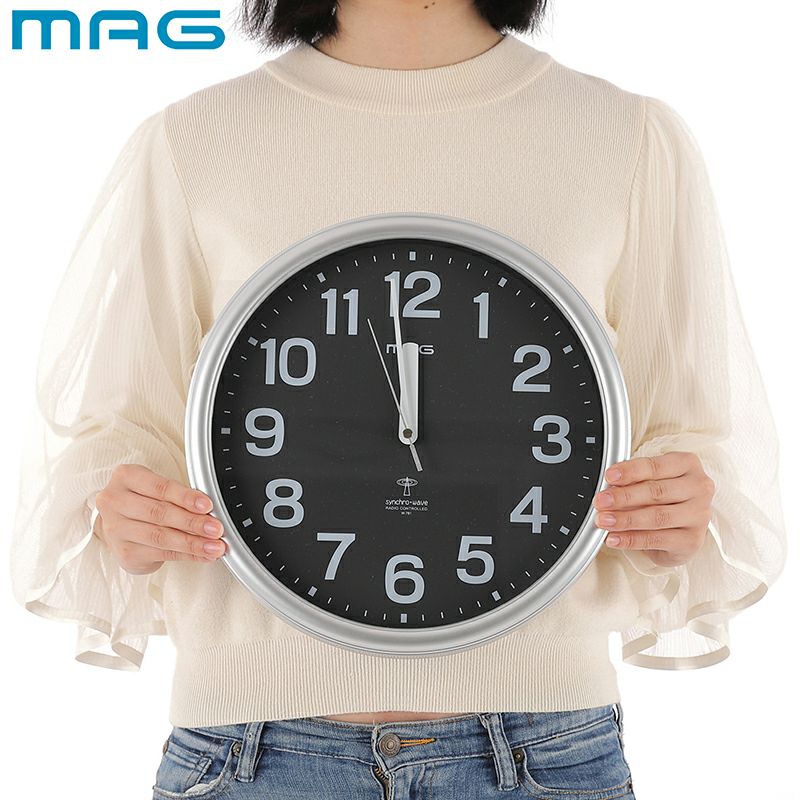 MAG(マグ) 電波壁掛け時計 ナオス W-781　横