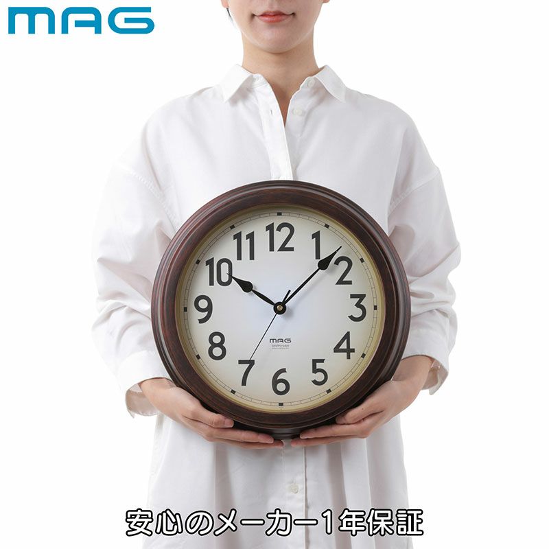 MAG(マグ) 電波壁掛け時計 大正館(ﾀｲｼｮｳｶﾝ) W-778 F