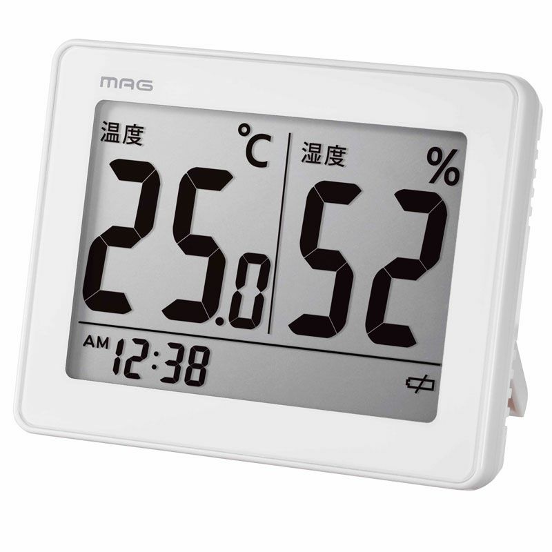 上品な マグ デジタル温度湿度計 ビッグメーター TH-107WH-Z