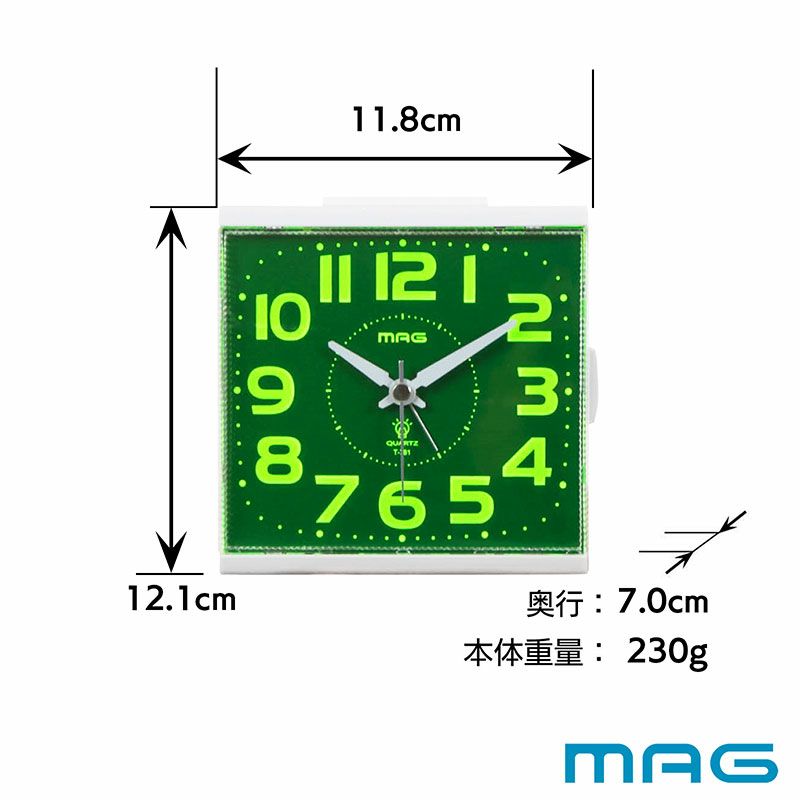 MAG(マグ) 自動点灯目覚まし時計 アンドン T-781 WH-Z