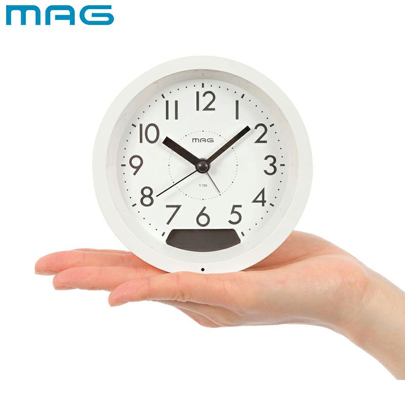MAG自動点灯デジアナ目覚まし時計 レイ T-786 WH-Z