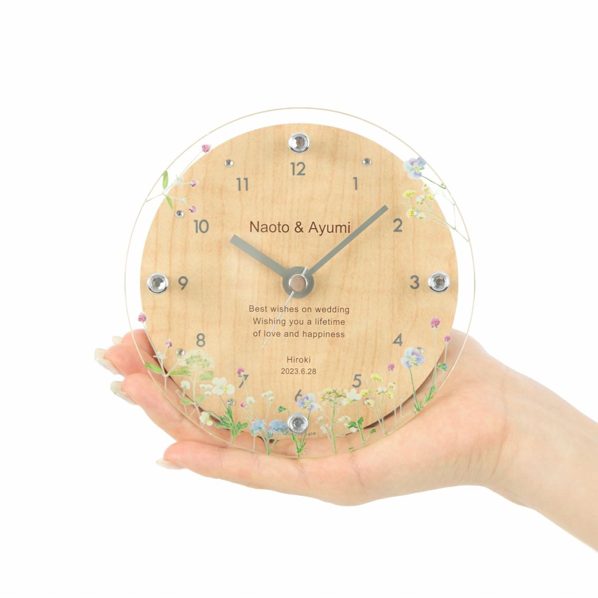 MAG名入れ時計 置時計 「ブーケ」 T-789_116