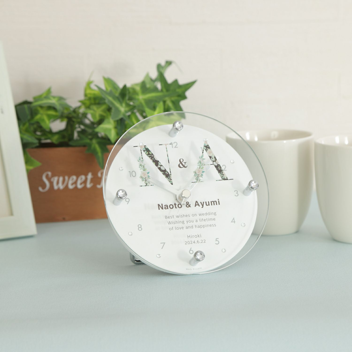 MAG名入れ時計 置時計 「イニシャル」 T-789-CO_104