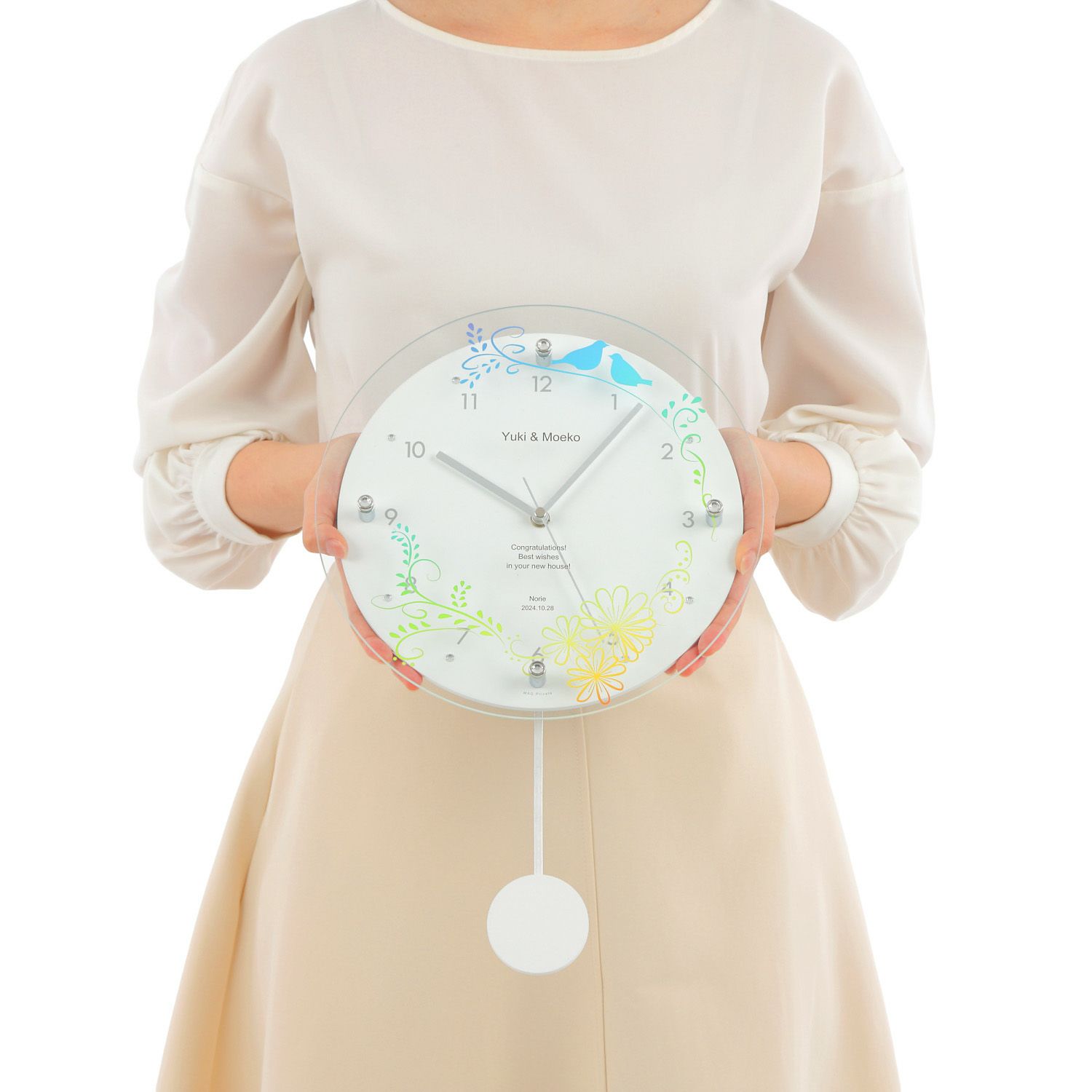  MAG名入れ時計 電波振り子時計 「バード」 W-797-CO_102