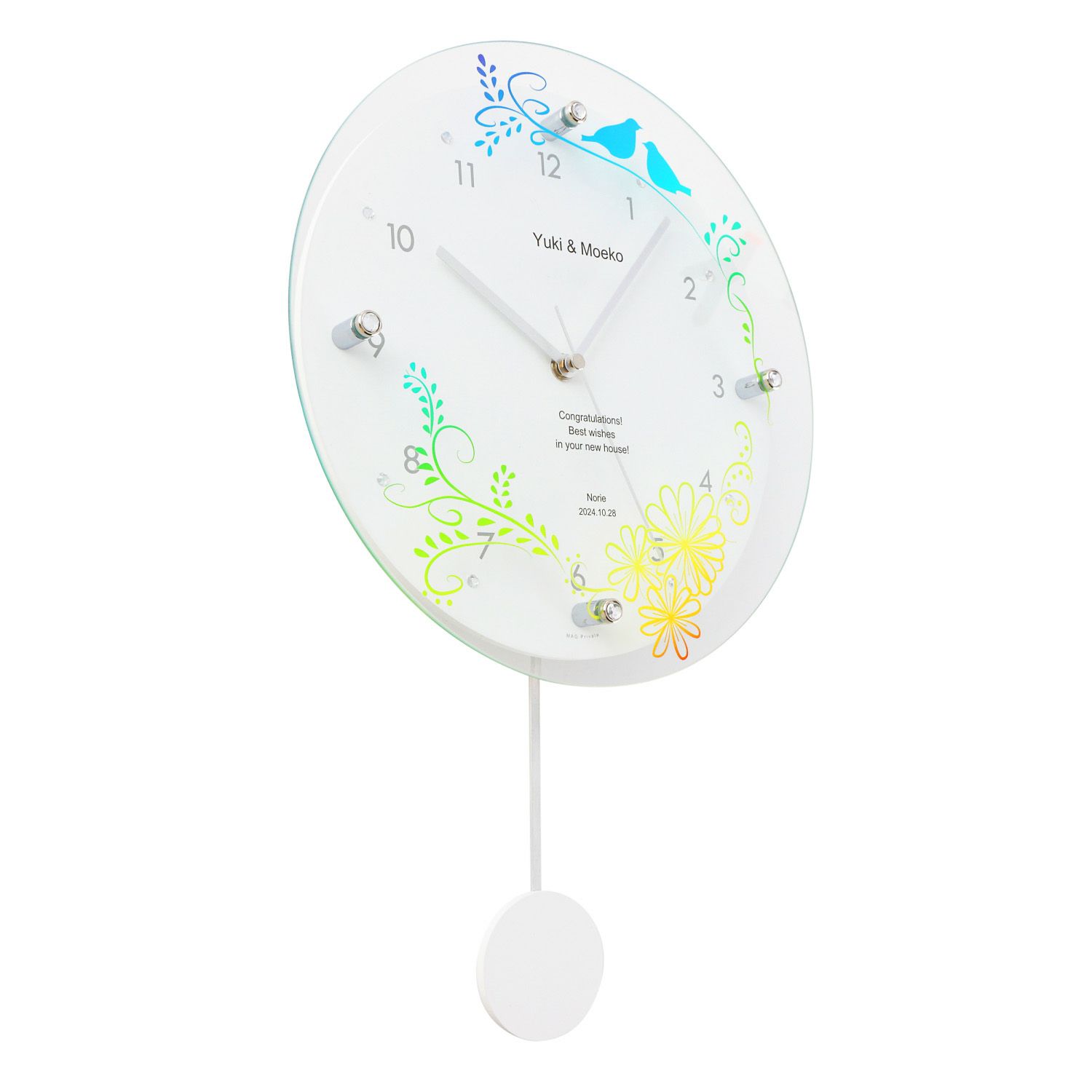  MAG名入れ時計 電波振り子時計 「バード」 W-797-CO_102