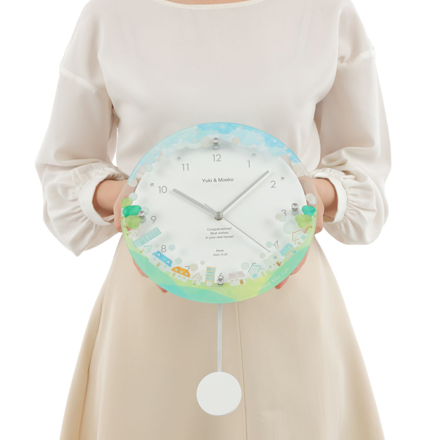 MAG名入れ時計 電波振り子時計 「ニューライフ」 W-797-CO_107