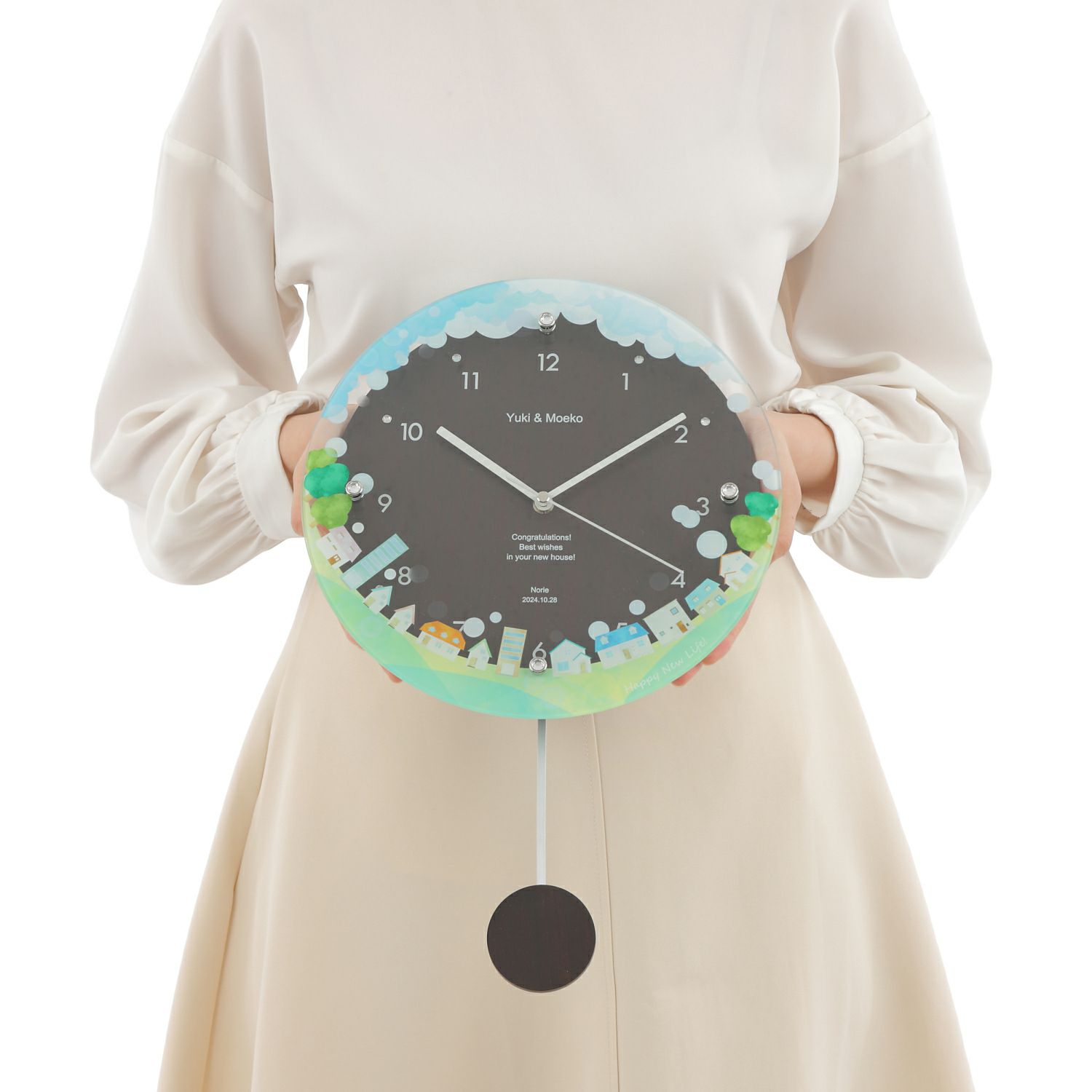 MAG名入れ時計 電波振り子時計 「ニューライフ」 W-797-CO_107