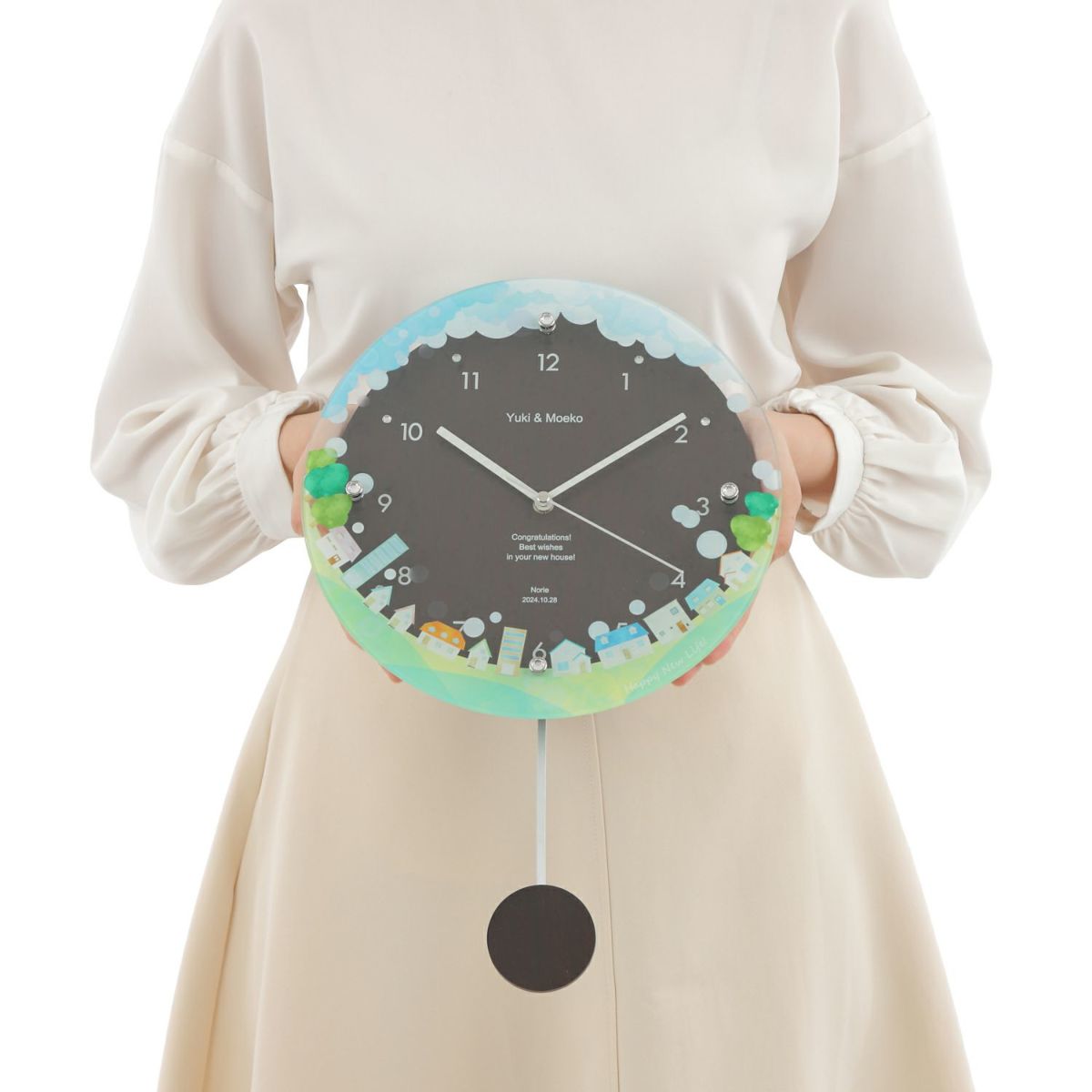 MAG名入れ時計 電波振り子時計 「ニューライフ」 W-797-CO_107