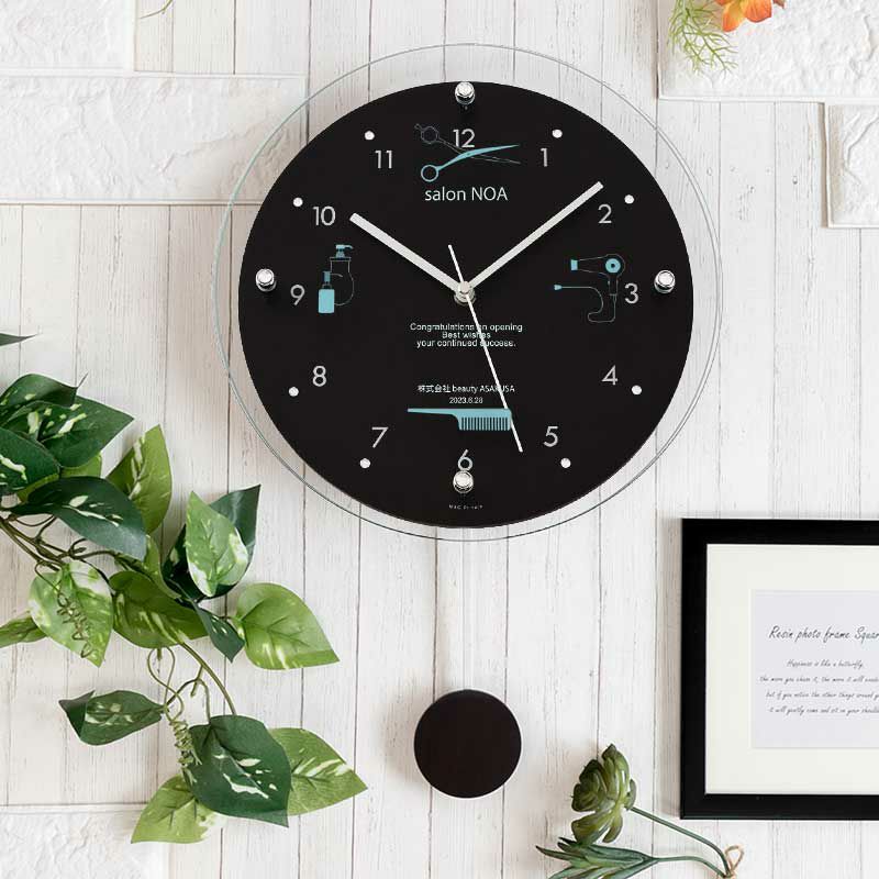  MAG名入れ時計 電波振り子時計 「ヘアサロン」 W-797-CO_105