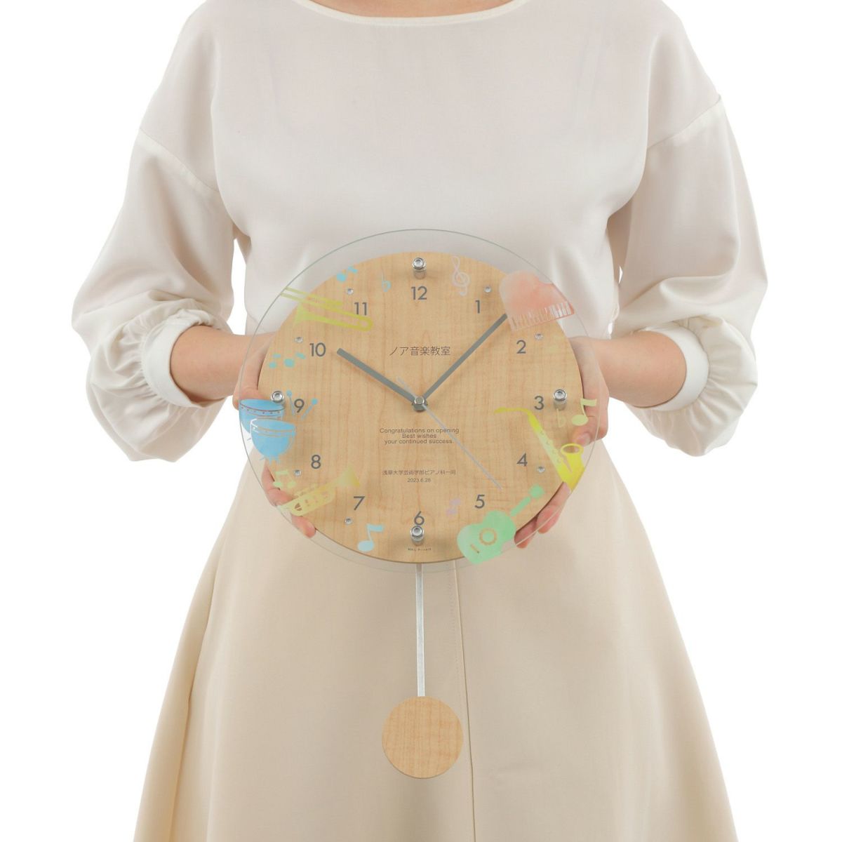 MAG名入れ時計 電波振り子時計 「楽器」 W-797-CO_114