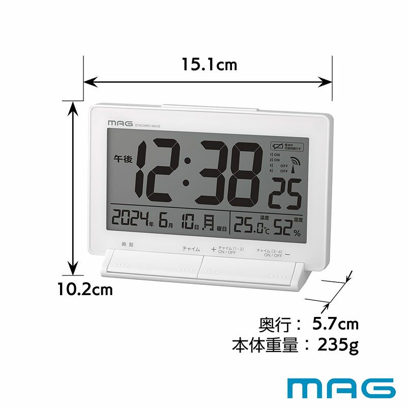 ノア精密 電波置掛時計 エアサーチ メルスター W-602-WH (時計) 価格