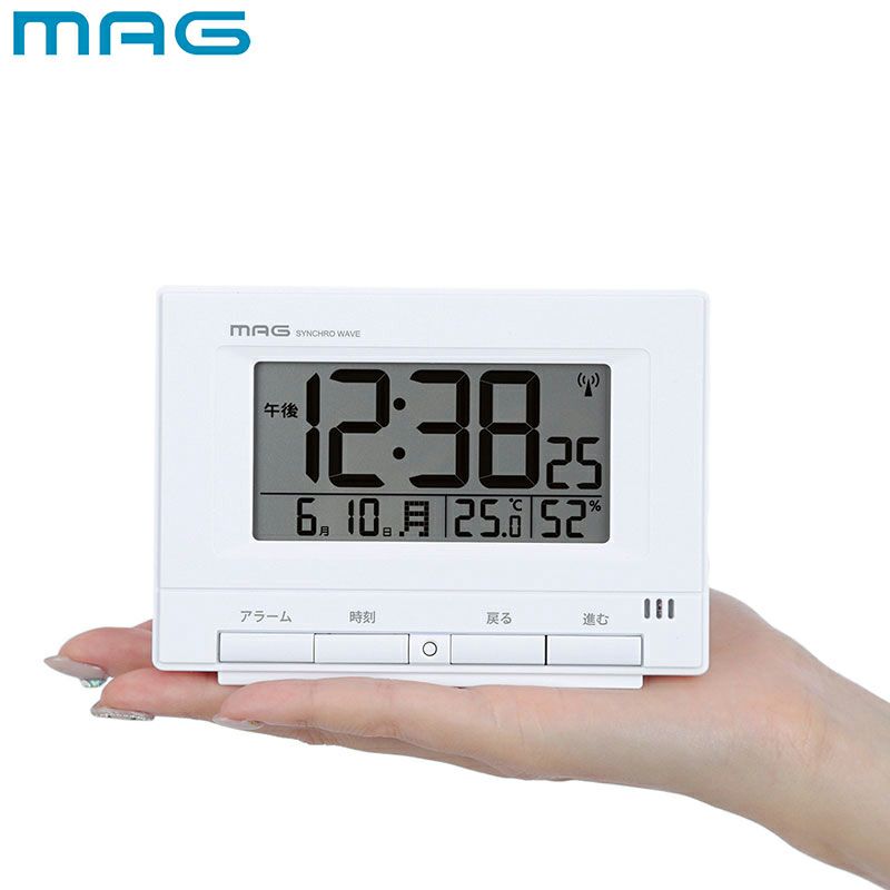 自動点灯機能付き電波時計 ロン T-790