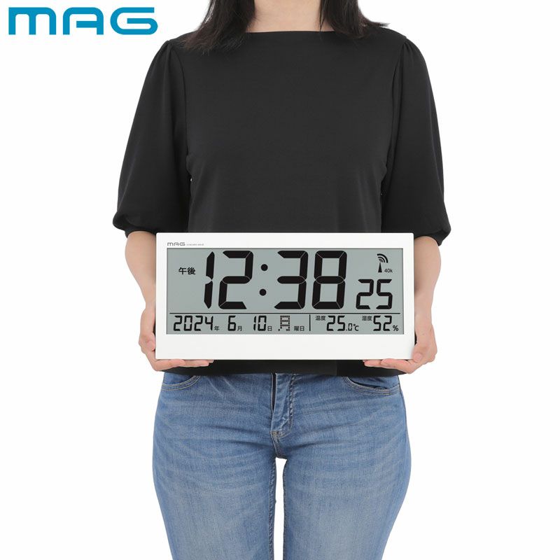 MAGデジタル電波置掛兼用時計 ビジョン W-809