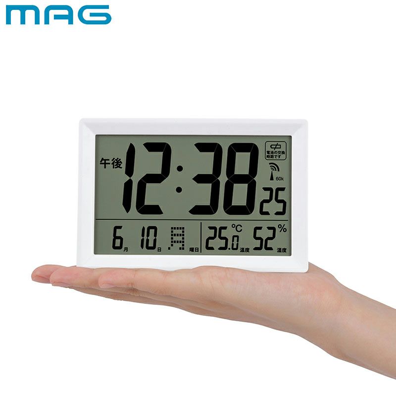 MAGデジタル電波置掛兼用時計ビュースクエア W-812