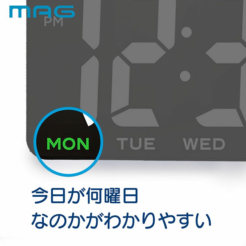 LED置時計 ホワイトアワー W-813