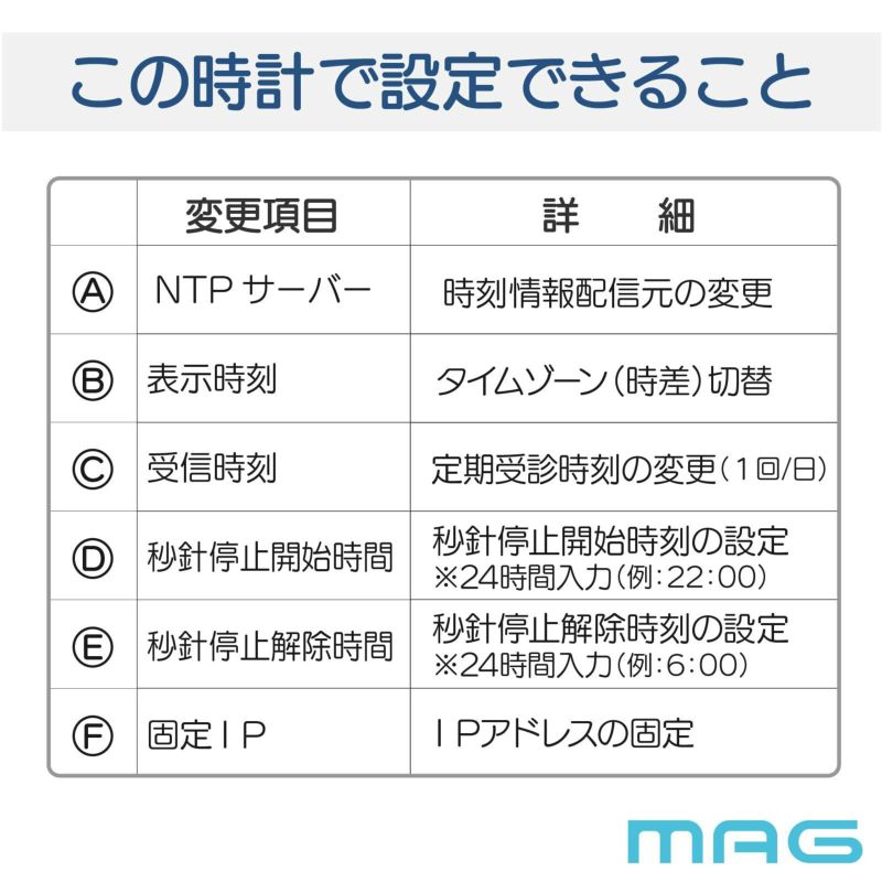 無線LAN掛時計 W823