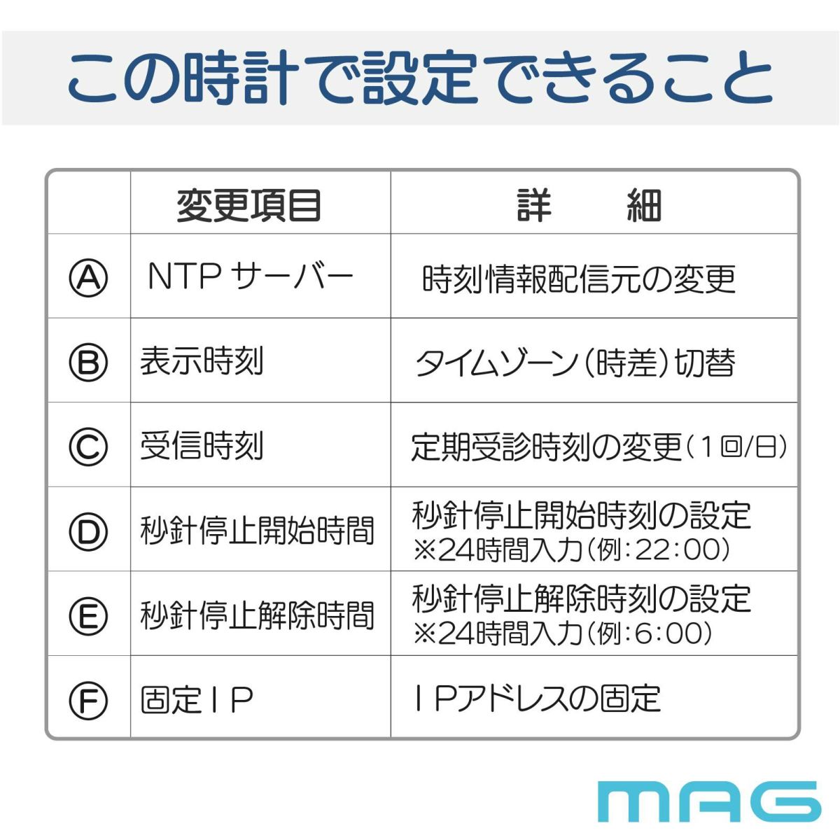 無線LAN掛時計 W823