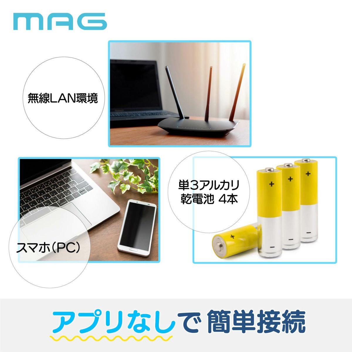 無線LAN大型時計 W821