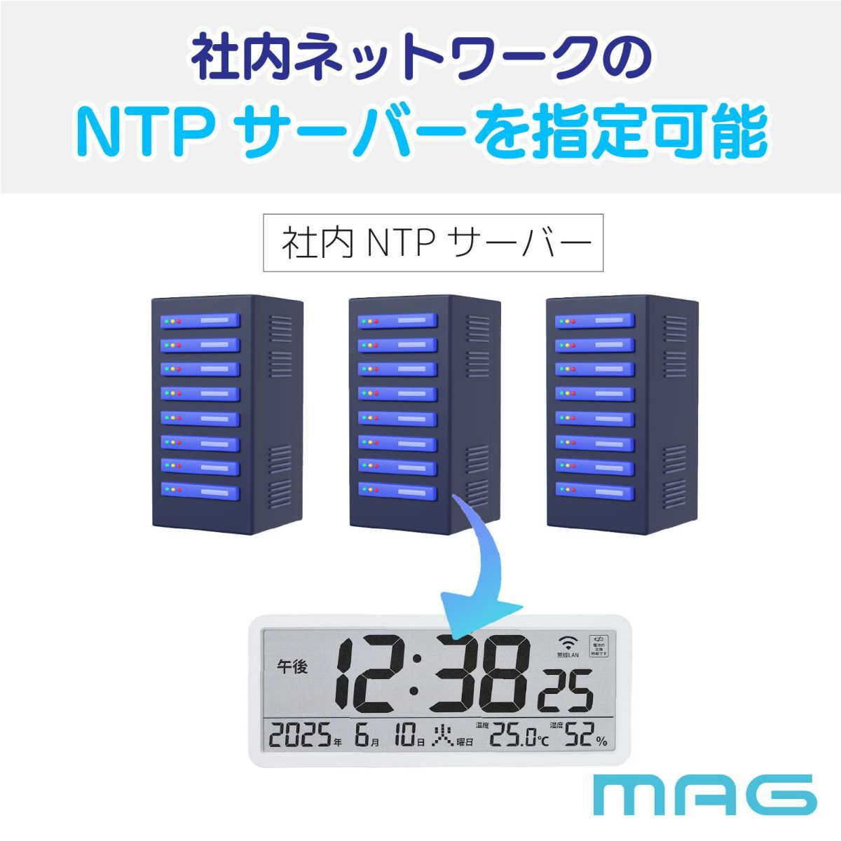 無線LAN時計 T801