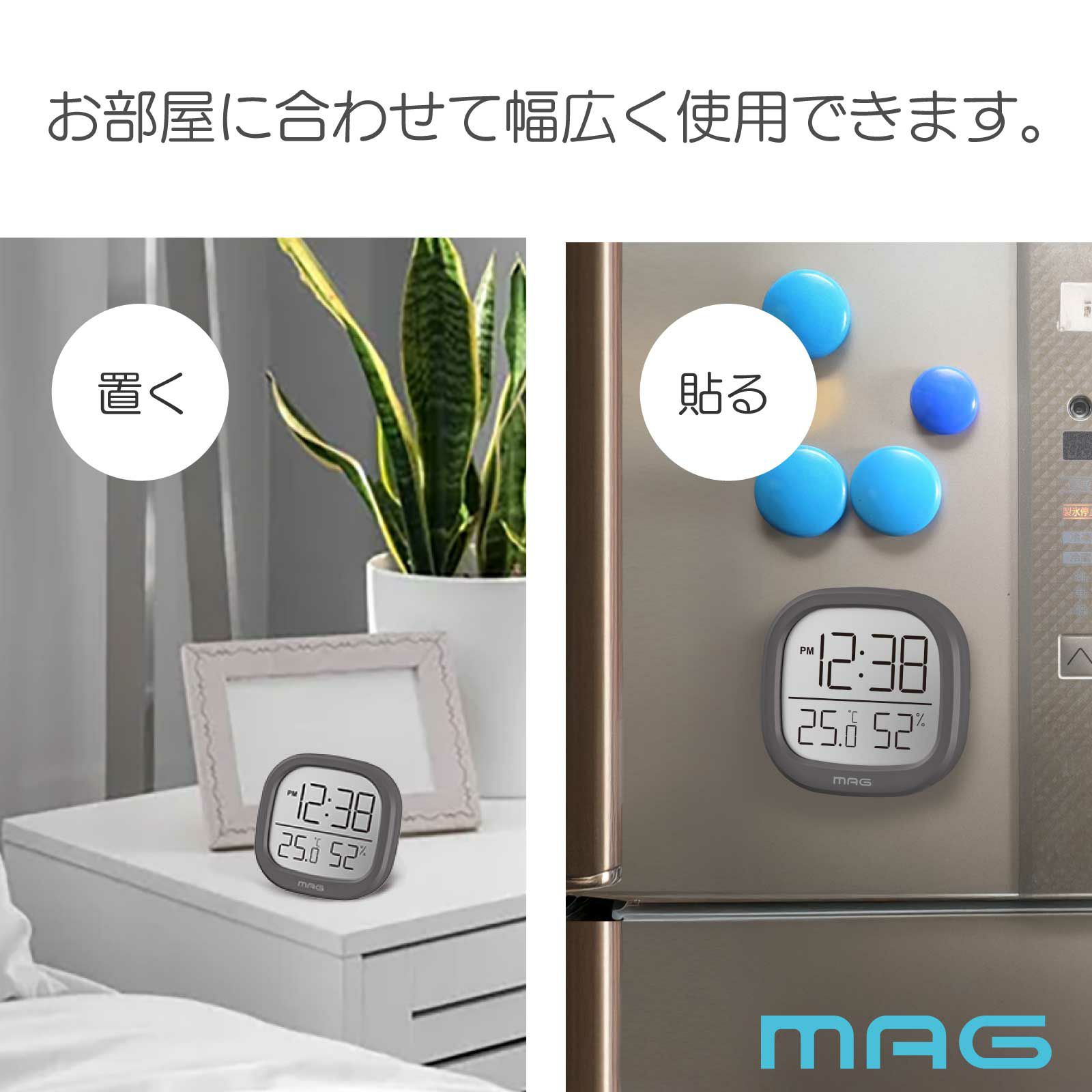 時計付温度湿度計 TH106