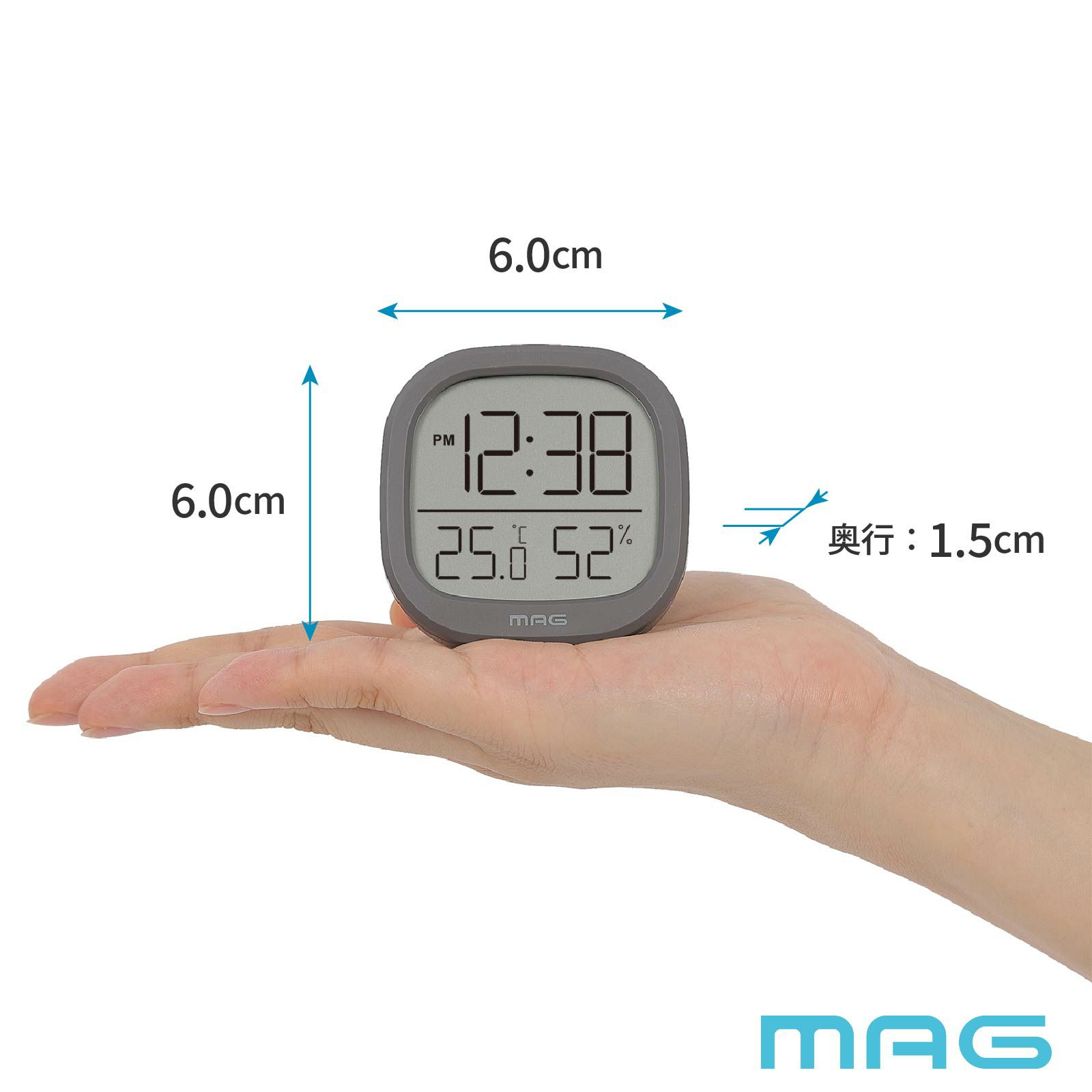 時計付温度湿度計 TH106