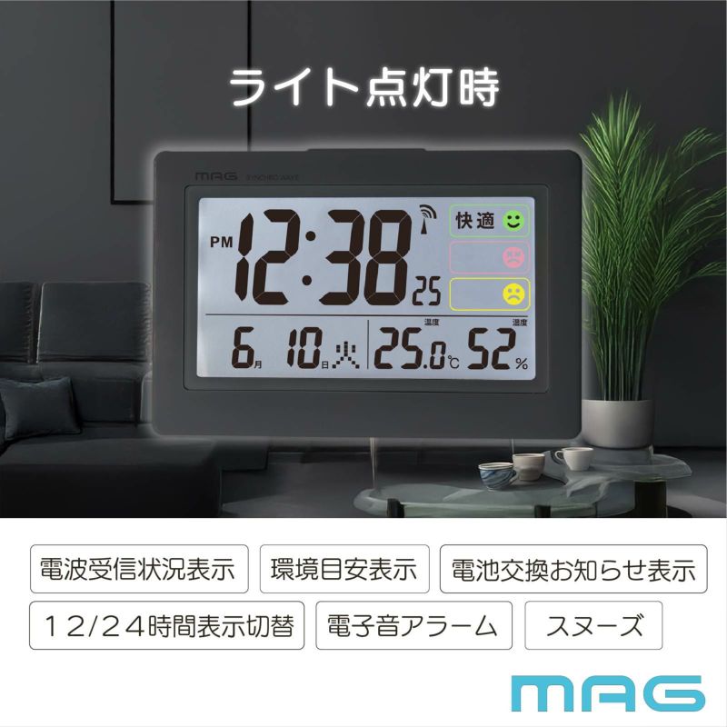 電波目覚まし時計 T796